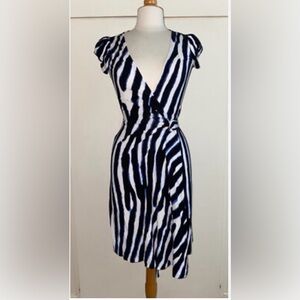 Diane Von Furstenberg Zebra Print Asymmetrical Dress